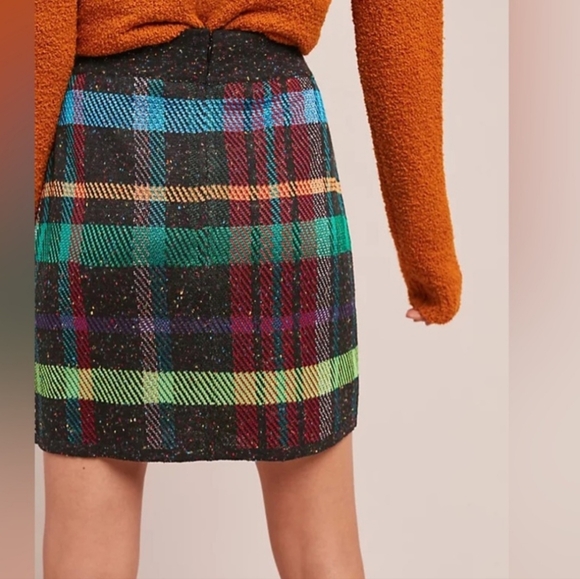 Vibrant Plaid Pencil Mini Skirt: Anthropologie - Cecilia Prado - Picture 3 of 11